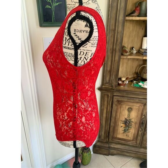 Cabernet Red Lace Body Suit - Picture 4 of 11